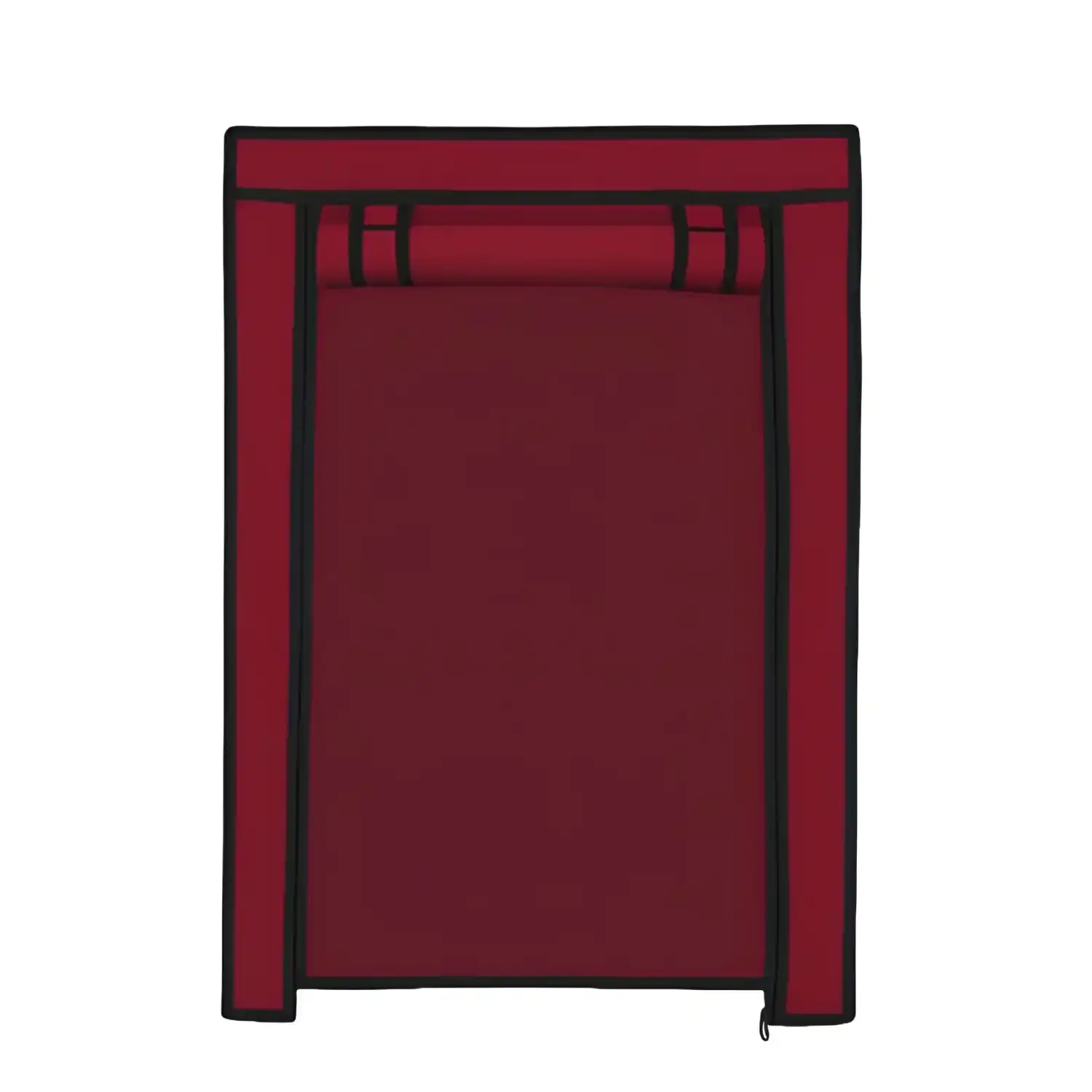 MEFABZ Shoe Rack Cover only 4 Layer (Red) (30D x 60W x 74H cm) Dustproof Zipper Storage Cover, Washable 100 GSM Non-Woven Fabric, Foldable Rack Replacement Covers for Home